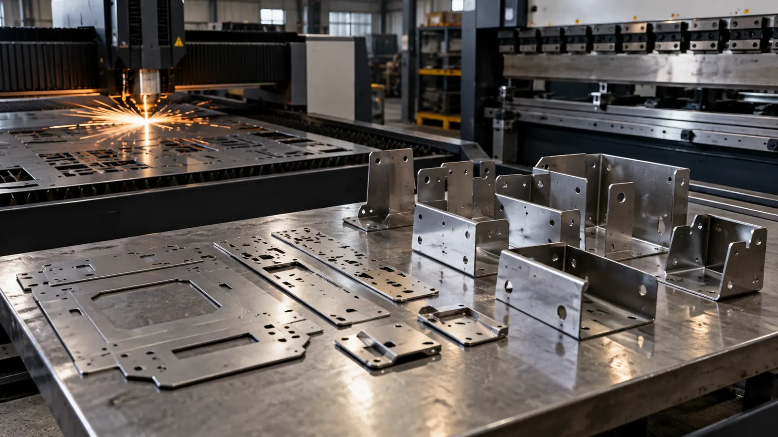 Corte a laser e dobradeira CNC no mesmo ambiente de produção